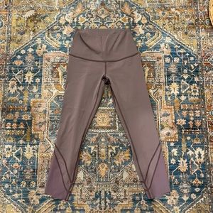 Lululemon Wunder Under 24” Purple Scallop Leggings